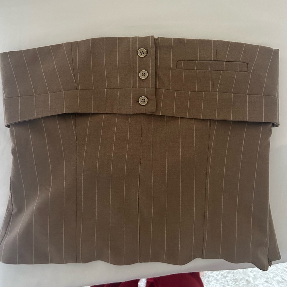 ZARA Pinstripe Crop Top